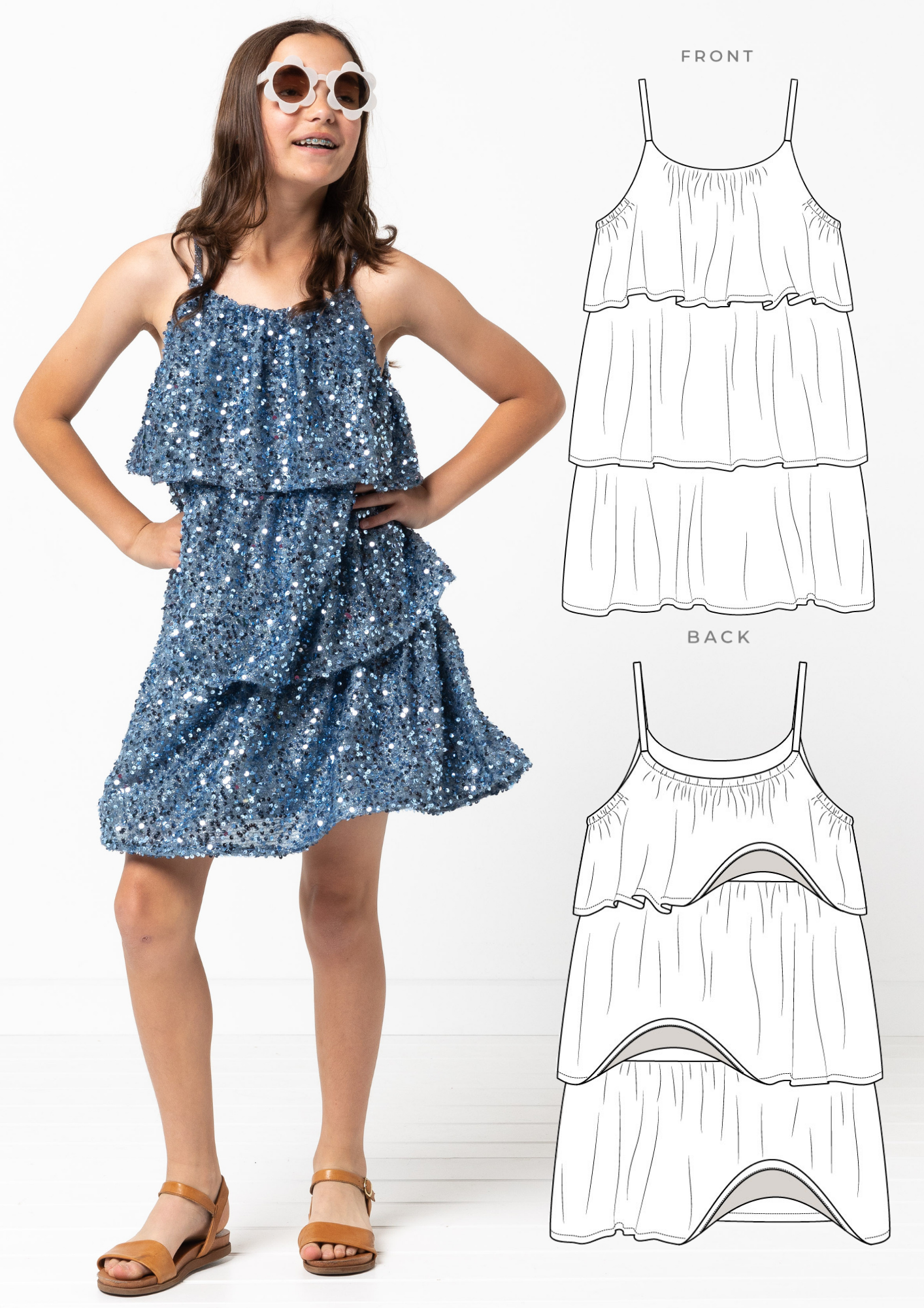 Style Arc's latest teen pattern release | Wilma Teens Dress 08-16
