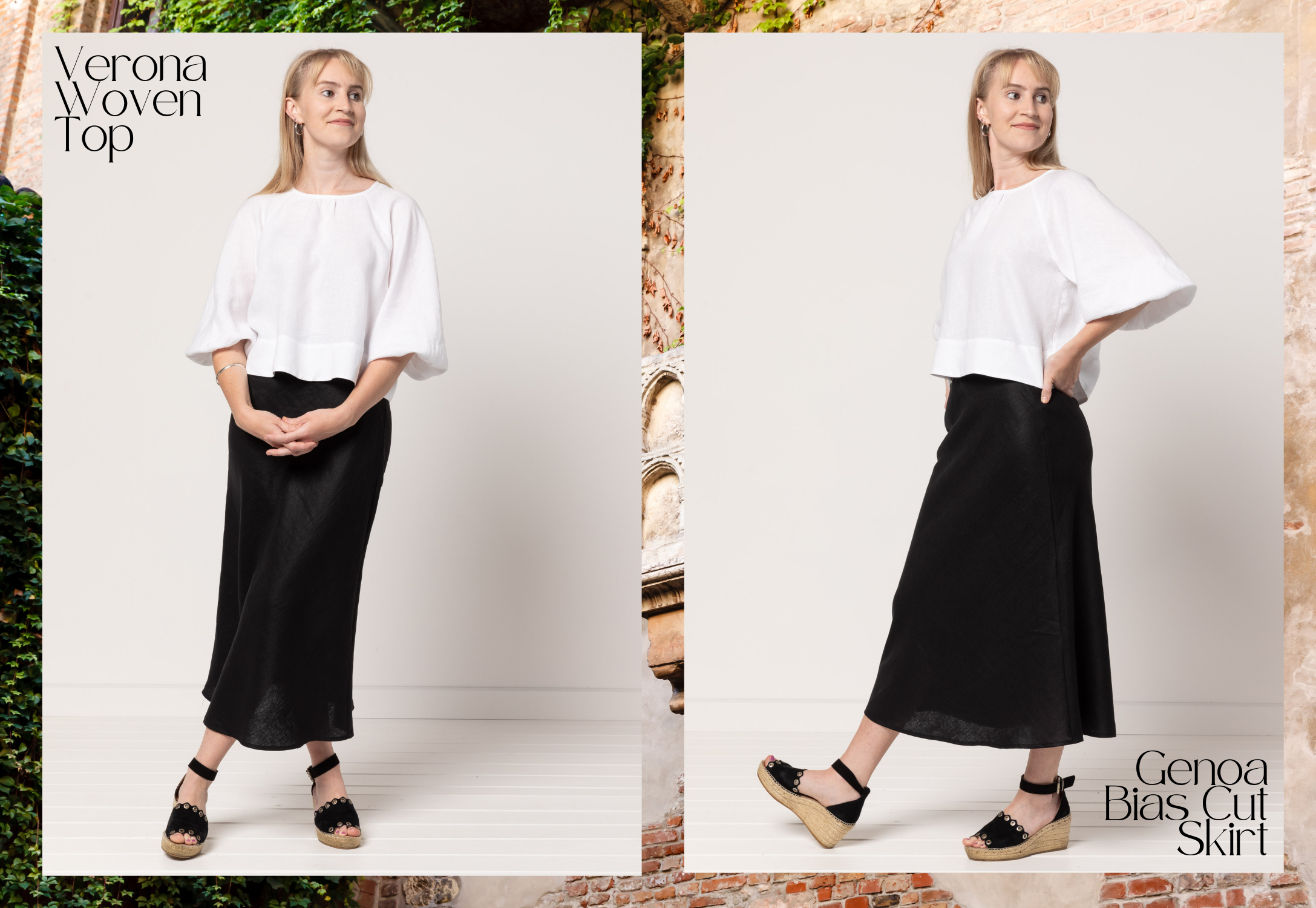 Verona Woven Top and Genoa Bias Cut Skirt