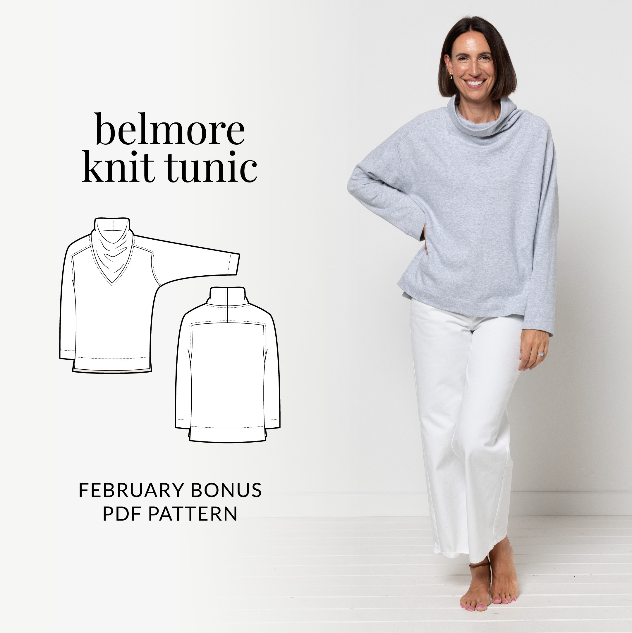 Feb Bonus Pattern Belmore Knit Tunic