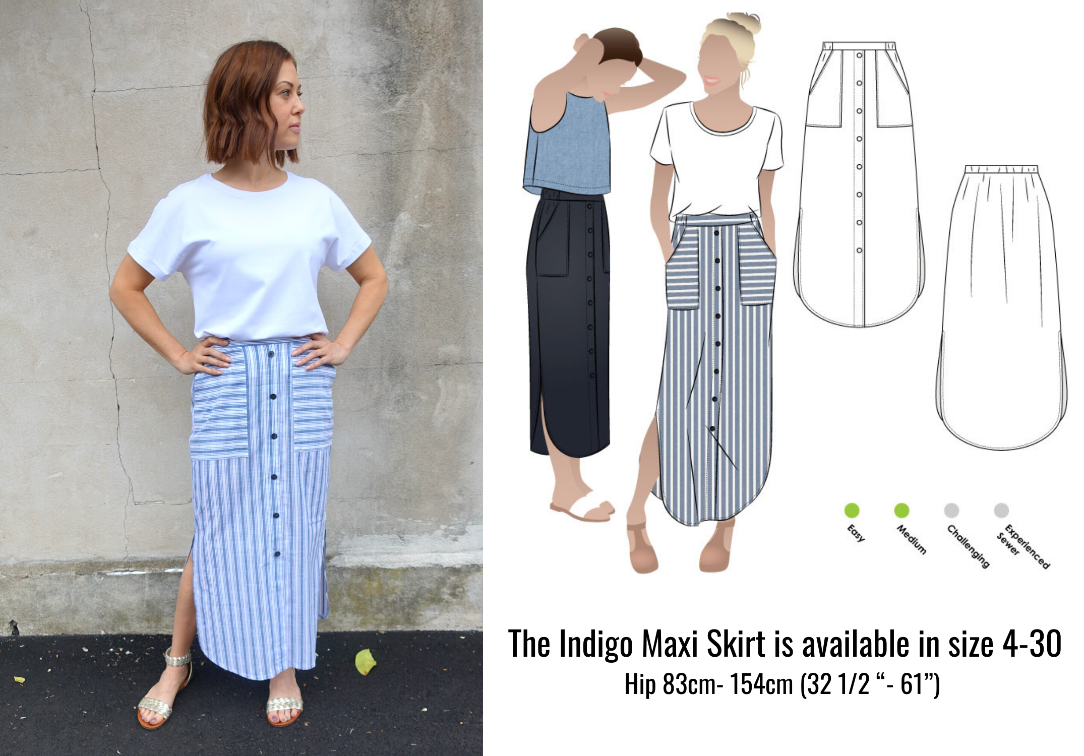 The Indigo Maxi Skirt