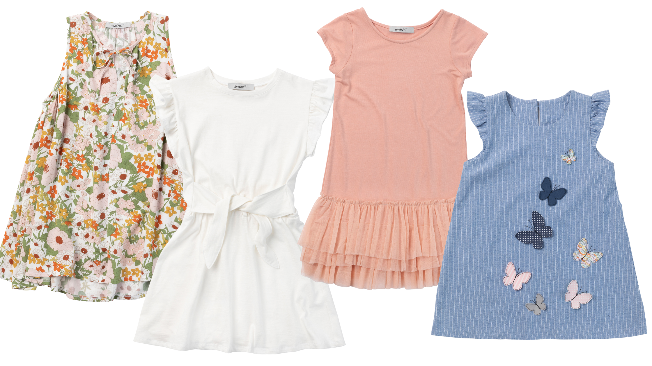 Style Arc Kids Dress Patterns; Heidi, Ava, Tilly and Andie