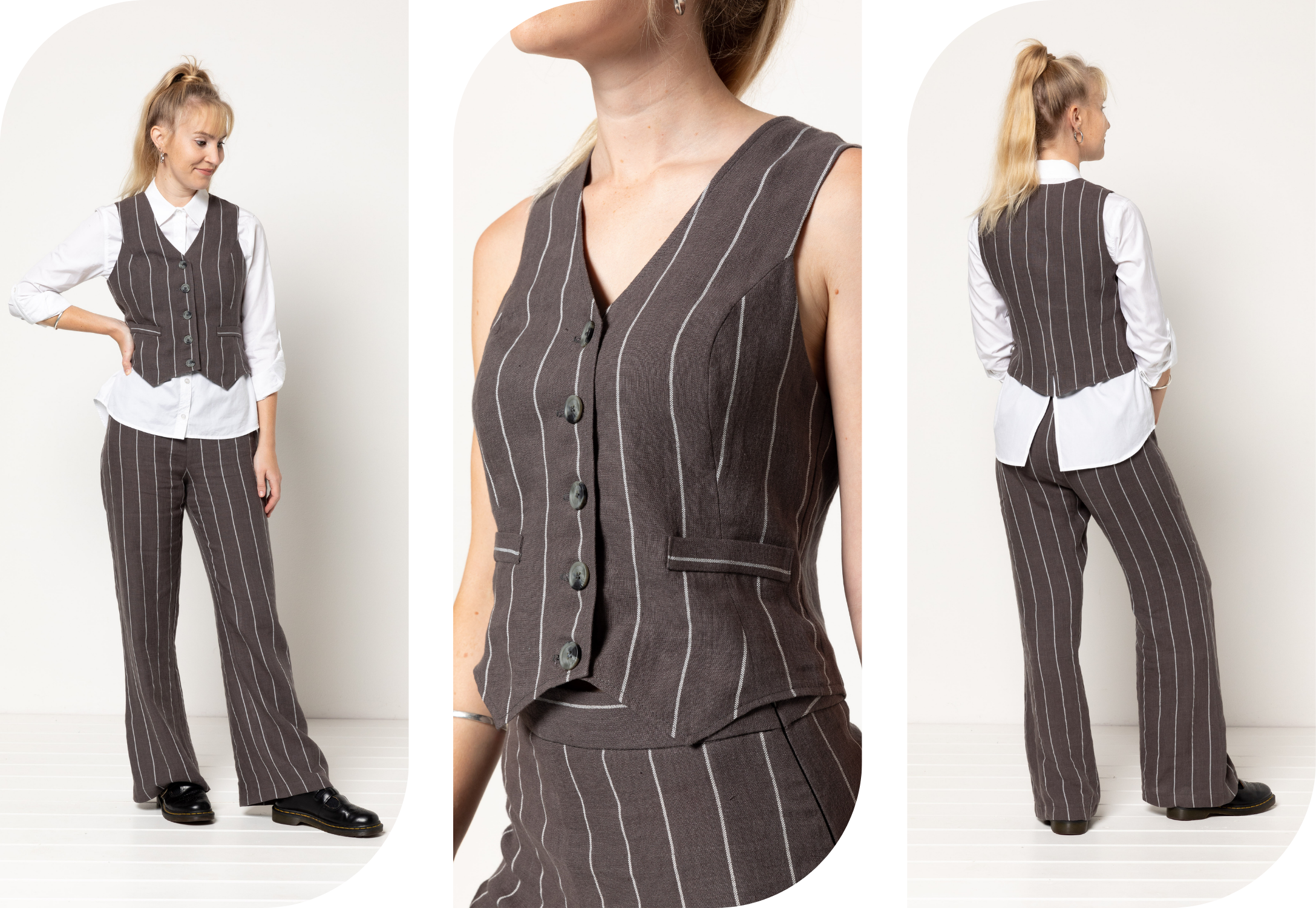 Joy Woven Vest, McKenzie Woven Pant & Roxy Woven Shirt