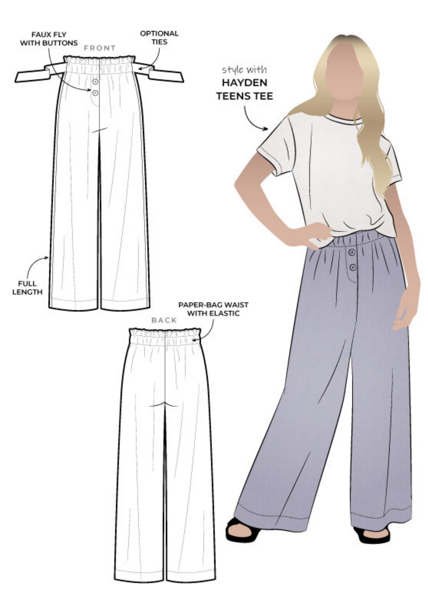 Olive Teen Pant - May bonus pattern when shopping at stylearc.live