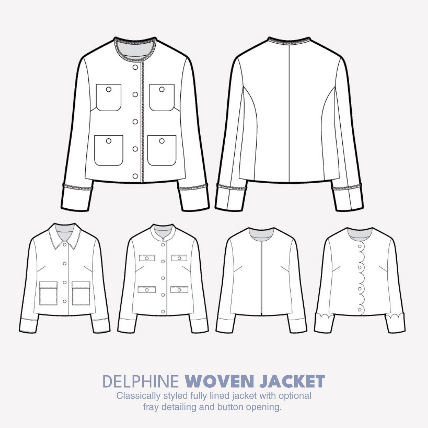Shop the new Delphine Woven Jacket Pattern at stylearc.live today!