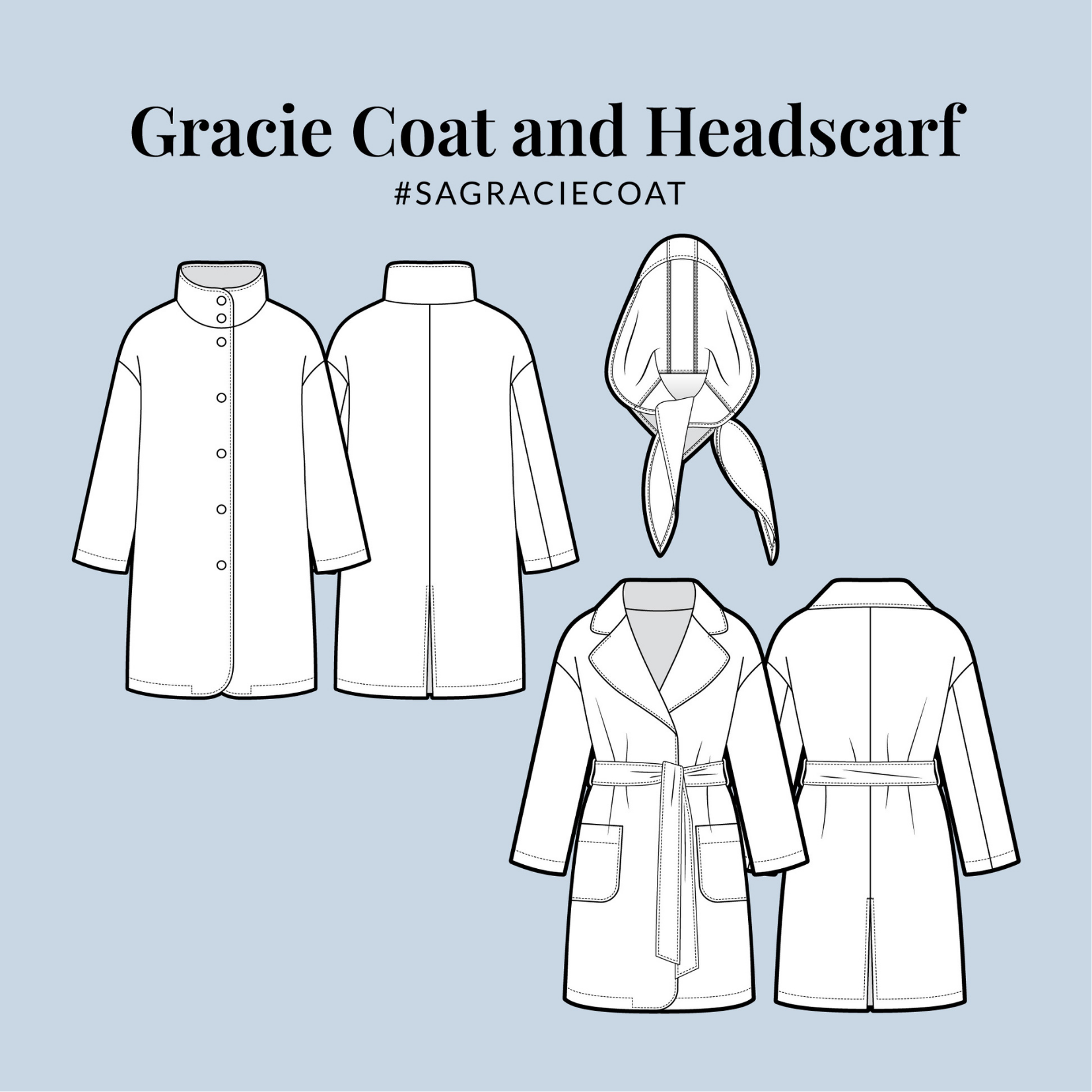 GRACIE COAT AND HEADSCARF
