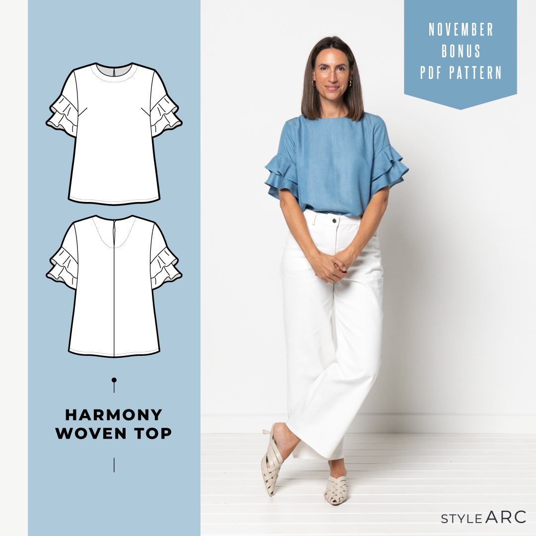 November Freebie PDF Patterns are here! Meet our new Womens Knit PJs & Doggy Vest & Harmony Woven Top