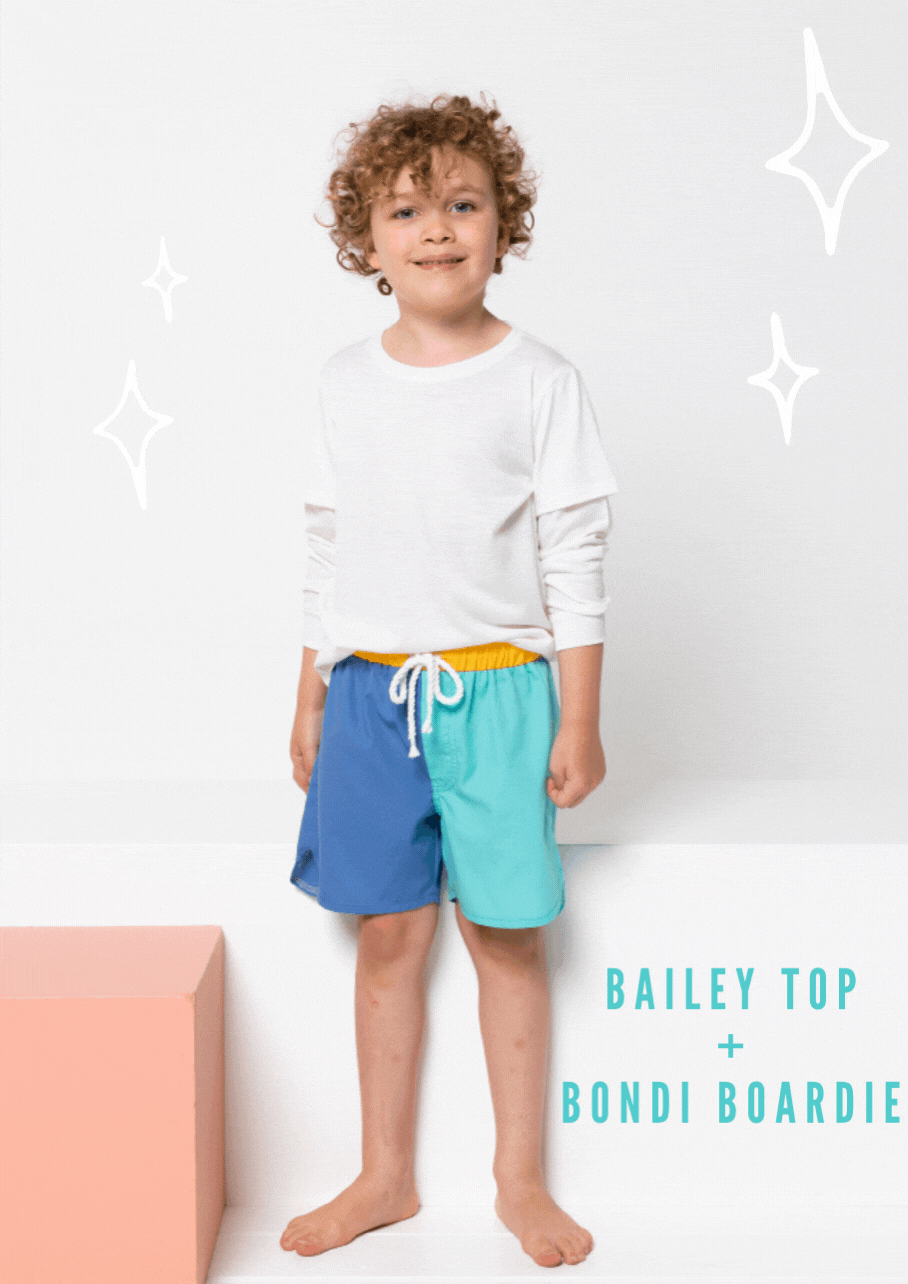 July bonus pattern when shopping at www.stylearc.live | BONDIE BOARDIE | Featured with the Bailey Kids Top