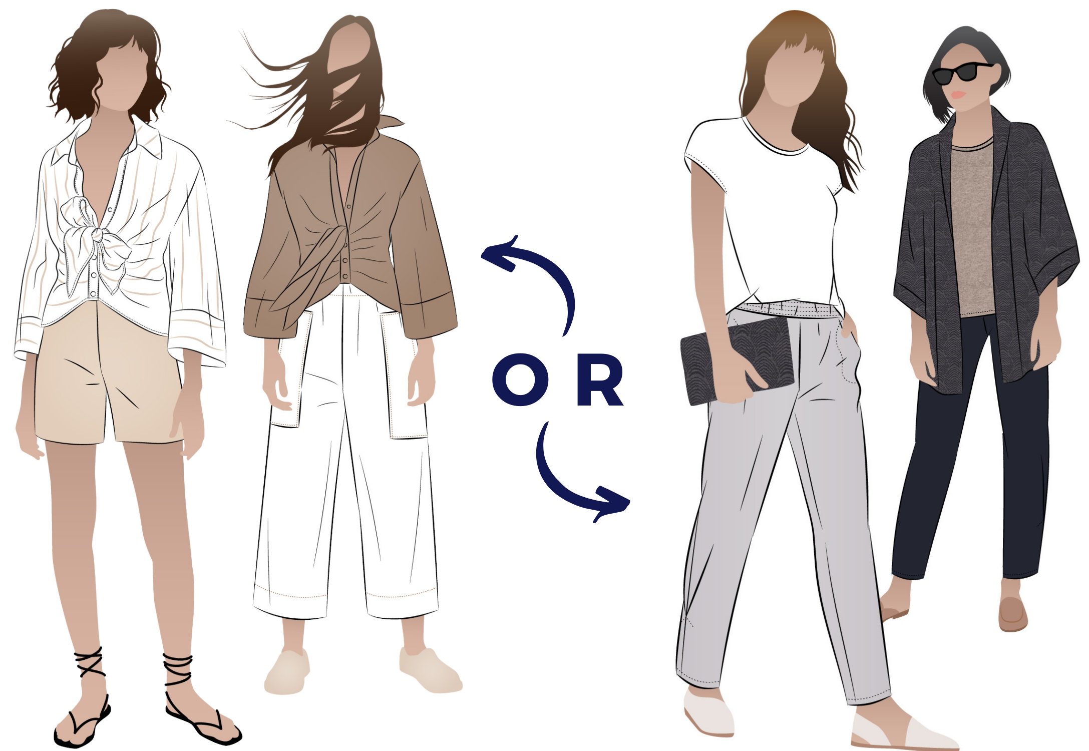 Nicola Woven Shirt or Besharl Pant - April Bonus Patterns