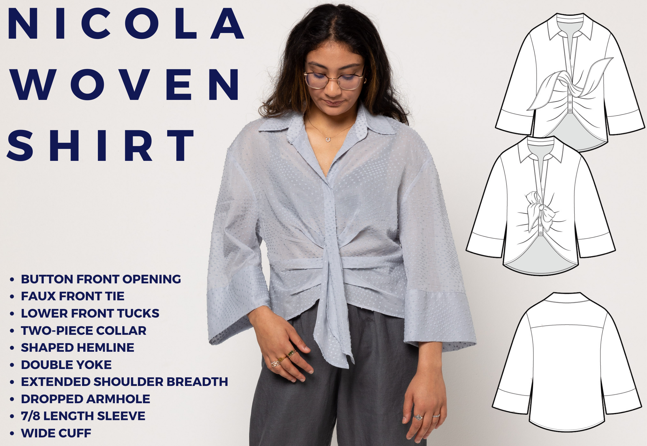 Nicola Woven Shirt - Bonus Pattern