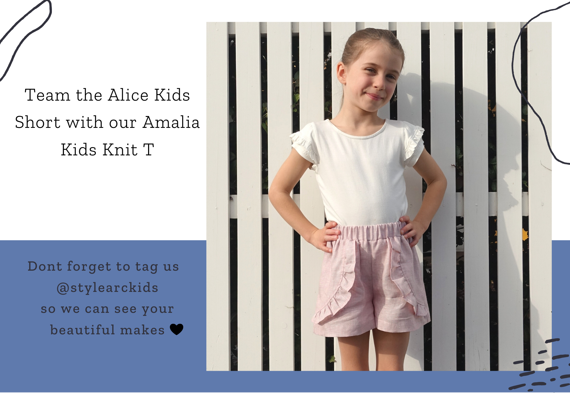 Style Arc's latest release the Alice Kids Short pattern is available now