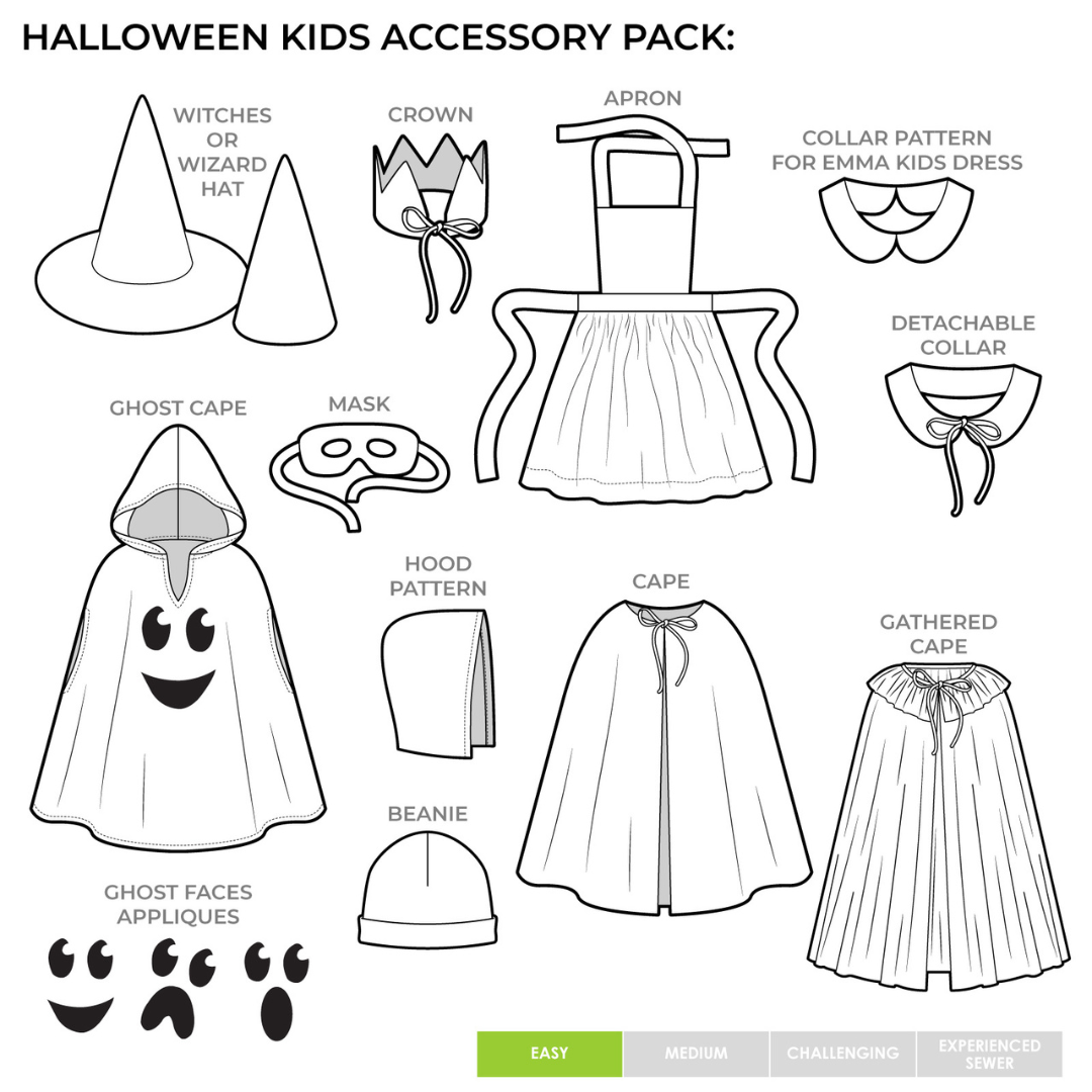 Style Arc's September bonus pattern - Halloween Kids Accessory Pack 02-10
