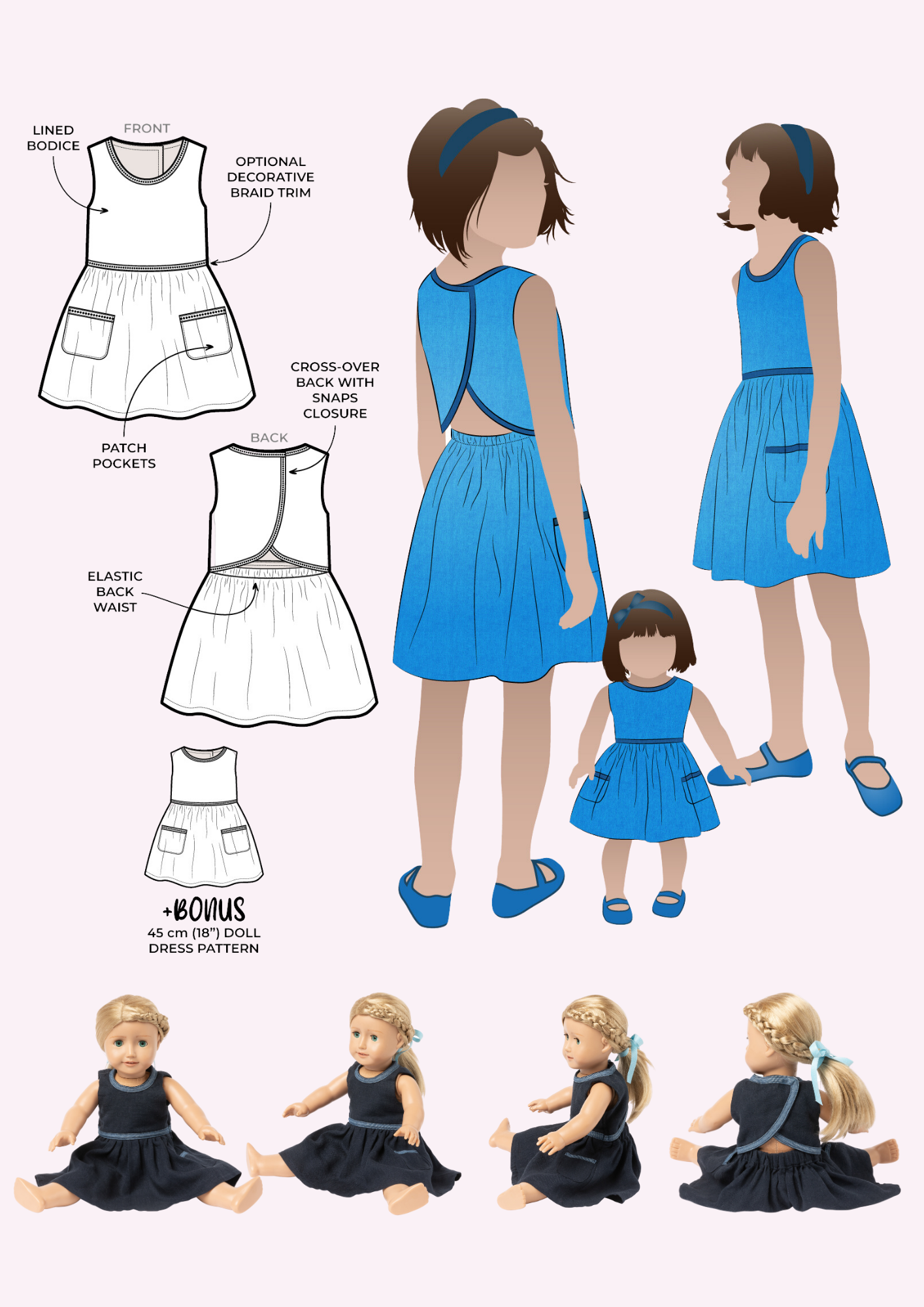New Pattern Release - Tulip Kids Dress + mini tulip included