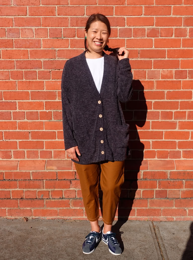 July 2020 Pattern Freebie - Sabel Boyfriend Knit Cardi