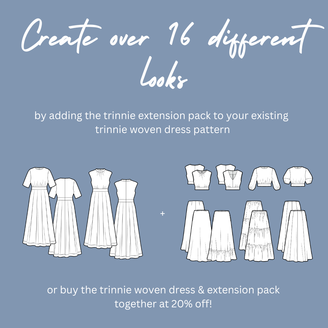 Create over 16 different looks with the Trinnie Woven Dress + Extension Pack! Buy both together at 20% off!