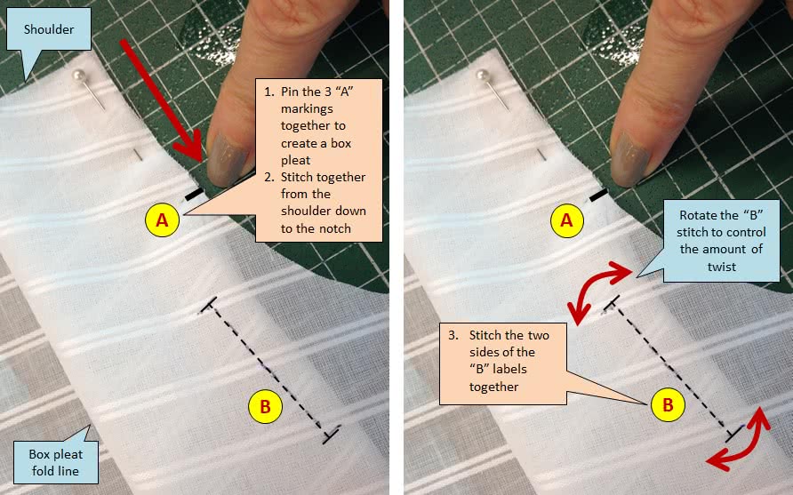 Step 4: Starting the Box Pleat