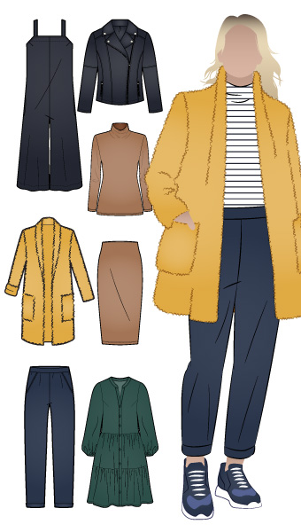 Autumn Winter Capsule Wardrobe Bundle By Style Arc - The perfect Autumn/Winter capsule wardrobe pattern collection.