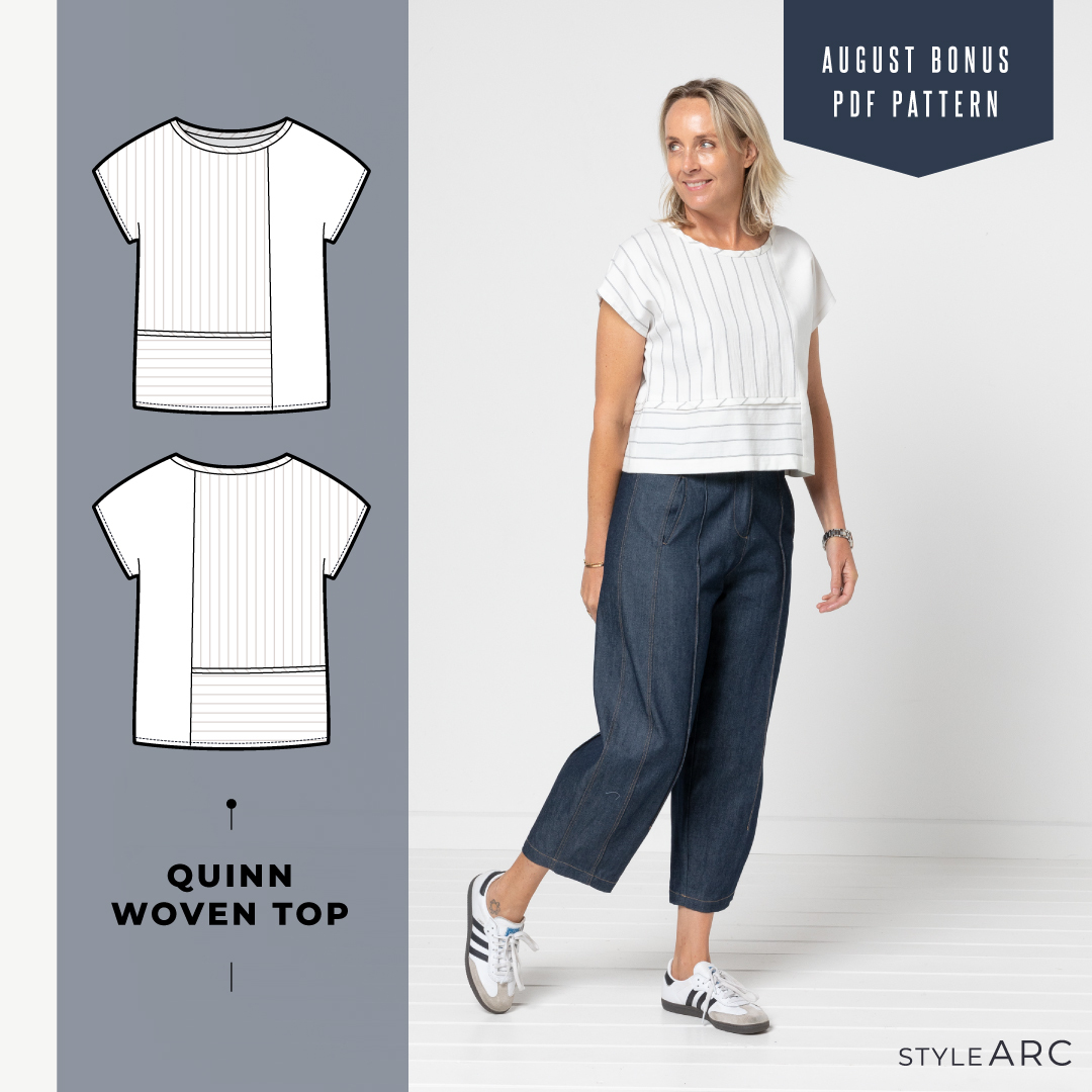 AUGUST Freebie PDF Patterns are here! Meet our new Forrest Tote & Quinn Woven Top