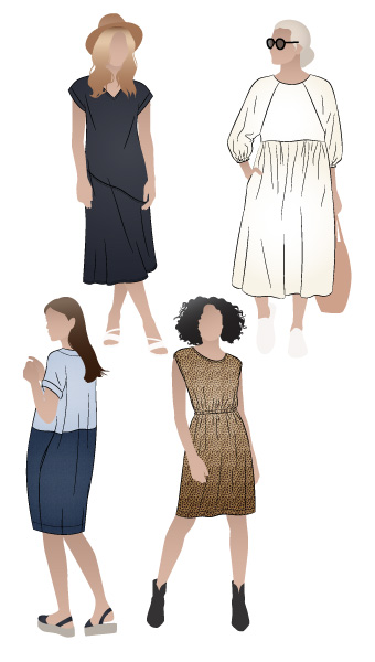 Beginner Bundle Dresses By Style Arc - 4 beginner friendly dress patterns to start sewing your me made wardrobe.