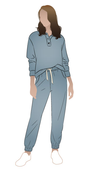 Bert Knit Top + Ernie Knit Pant Bundle By Style Arc - In our new discount pattern bundle you receive two essential leisurewear styles, the Bert Knit Top and Ernie Knit Pant.