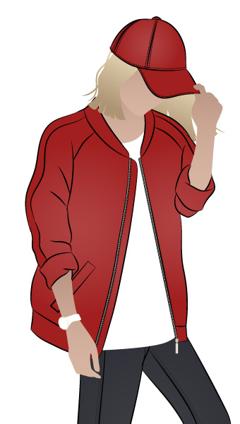 Bobbi Bomber + Baseball Cap By Style Arc - Bobbi Bomber + Baseball Cap combo