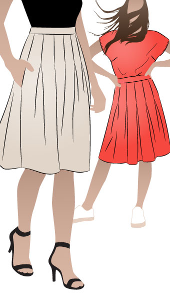 Candice Skirt By Style Arc - The inverted pleats make this a new skirt, great for any occasion