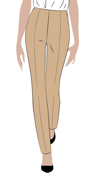 Claudia Stretch Woven Pant by Style Arc - This Slim leg, ankle length pant sits on the waist