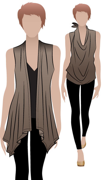 Clever Claire Top By Style Arc - Clever vest multiple styles