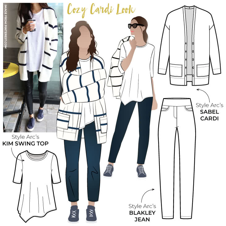 Cozy Cardi Look Sewing Pattern Bundle By Style Arc Cozy Cardi Look Sewing Pattern Bundle By Style Arc - Our latest discount pattern bundle is the quintessential cozy outfit whether you are lounging at home or grabbing coffee with friends.