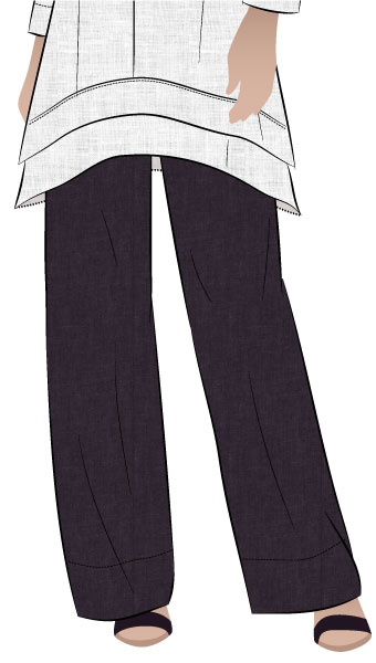 Daisy Designer Pant By Style Arc - Wide-leg pull-on pant with patch pockets