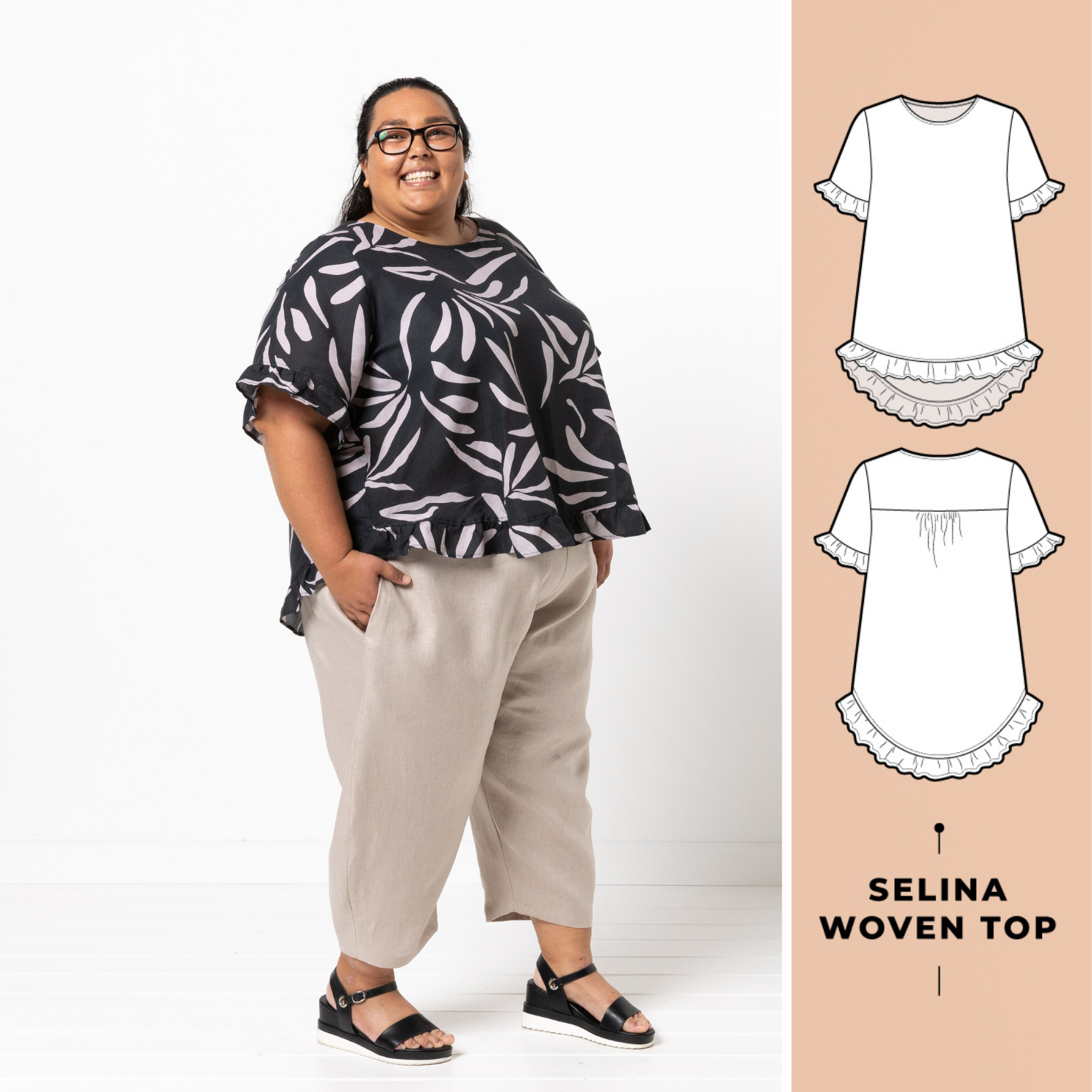 OCTOBER Freebie PDF Patterns are here! Meet our new Cassia Knit Top & Selina Woven Top