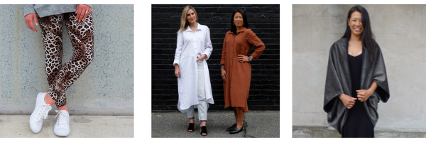 Laura Knit Leggings, Anais Woven Dress, Salma Wrap