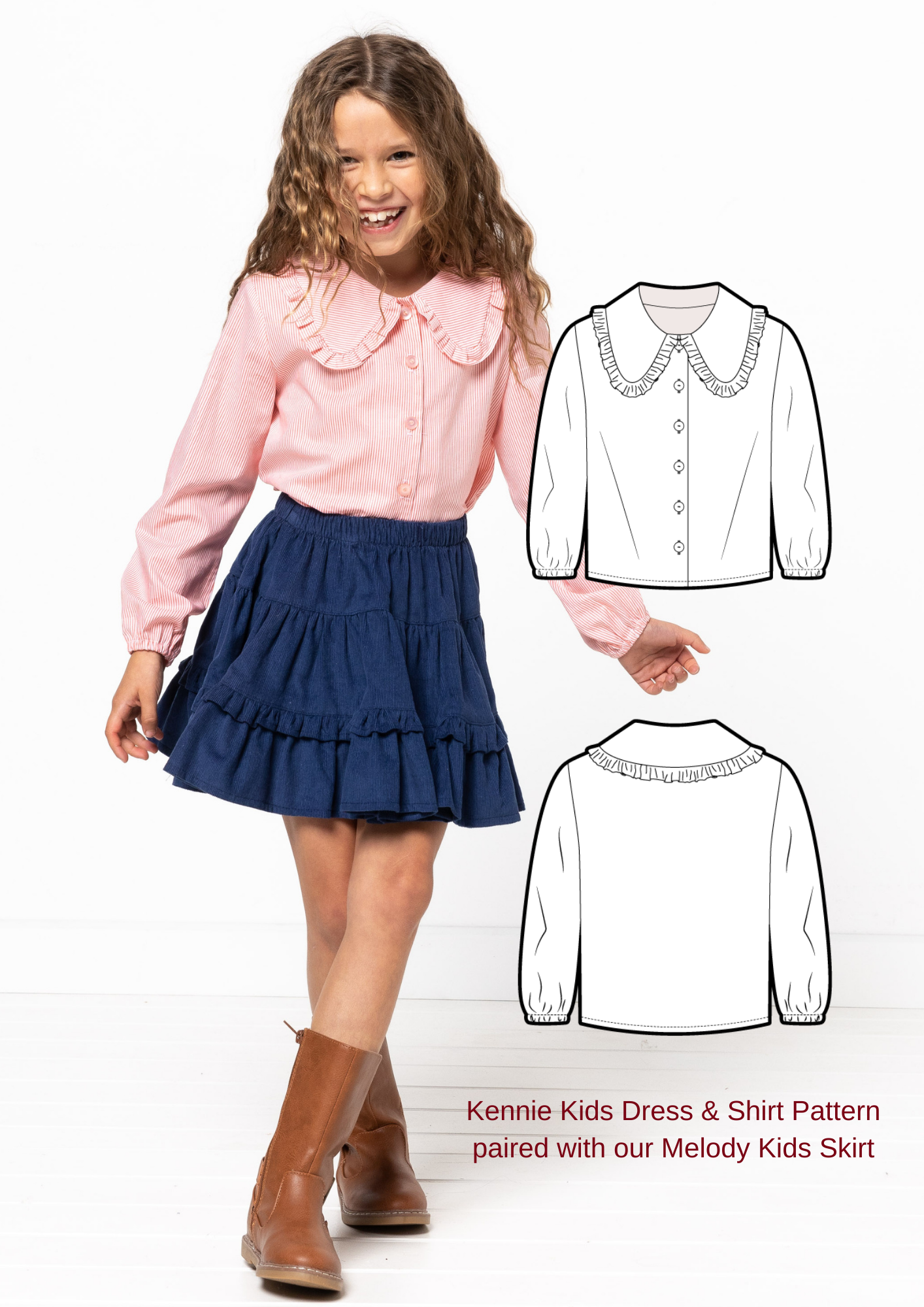 New Pattern Release - Kennie Kids Dress and Shirt