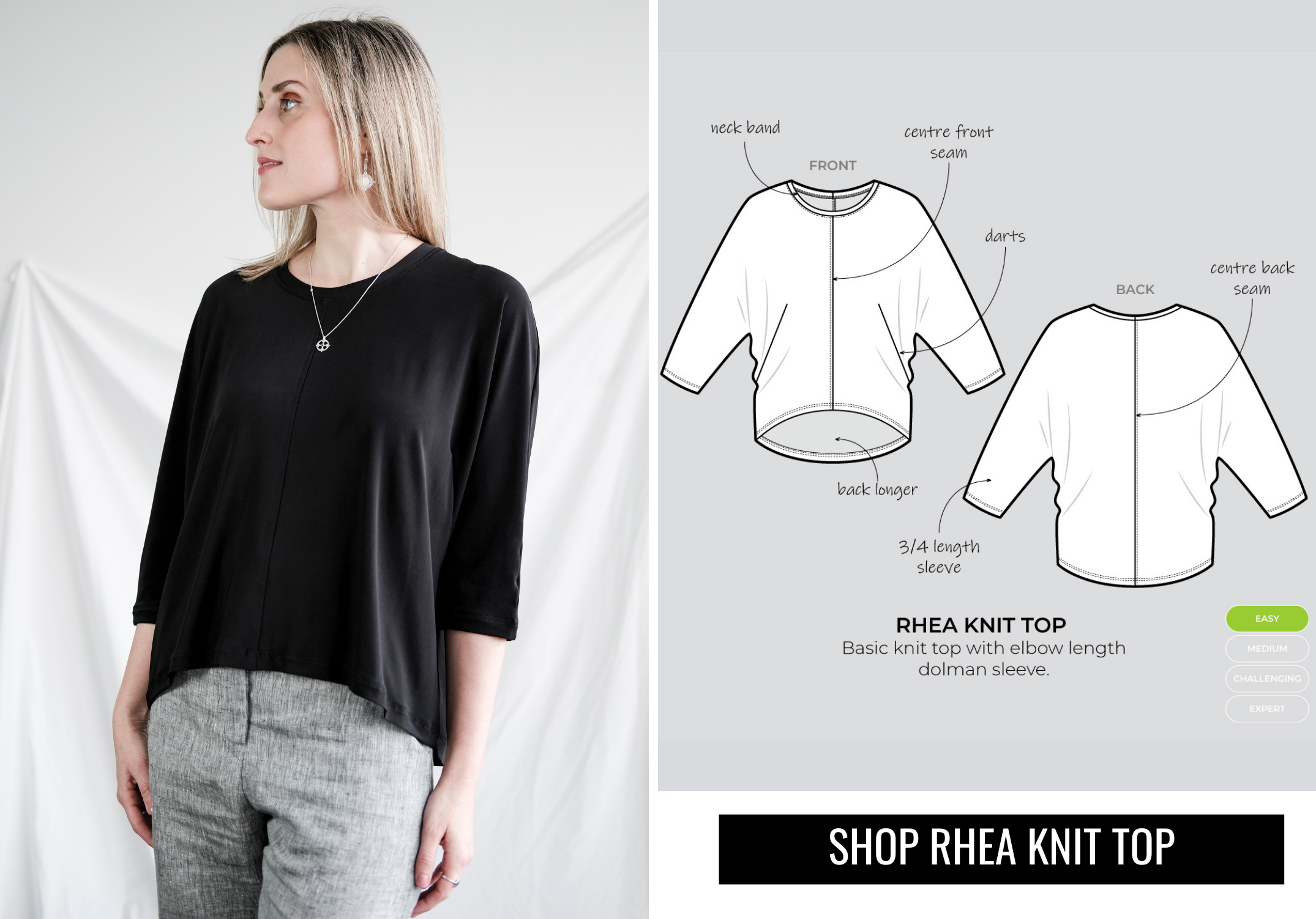 Style Arc Rhea Knit Top Sewing Pattern