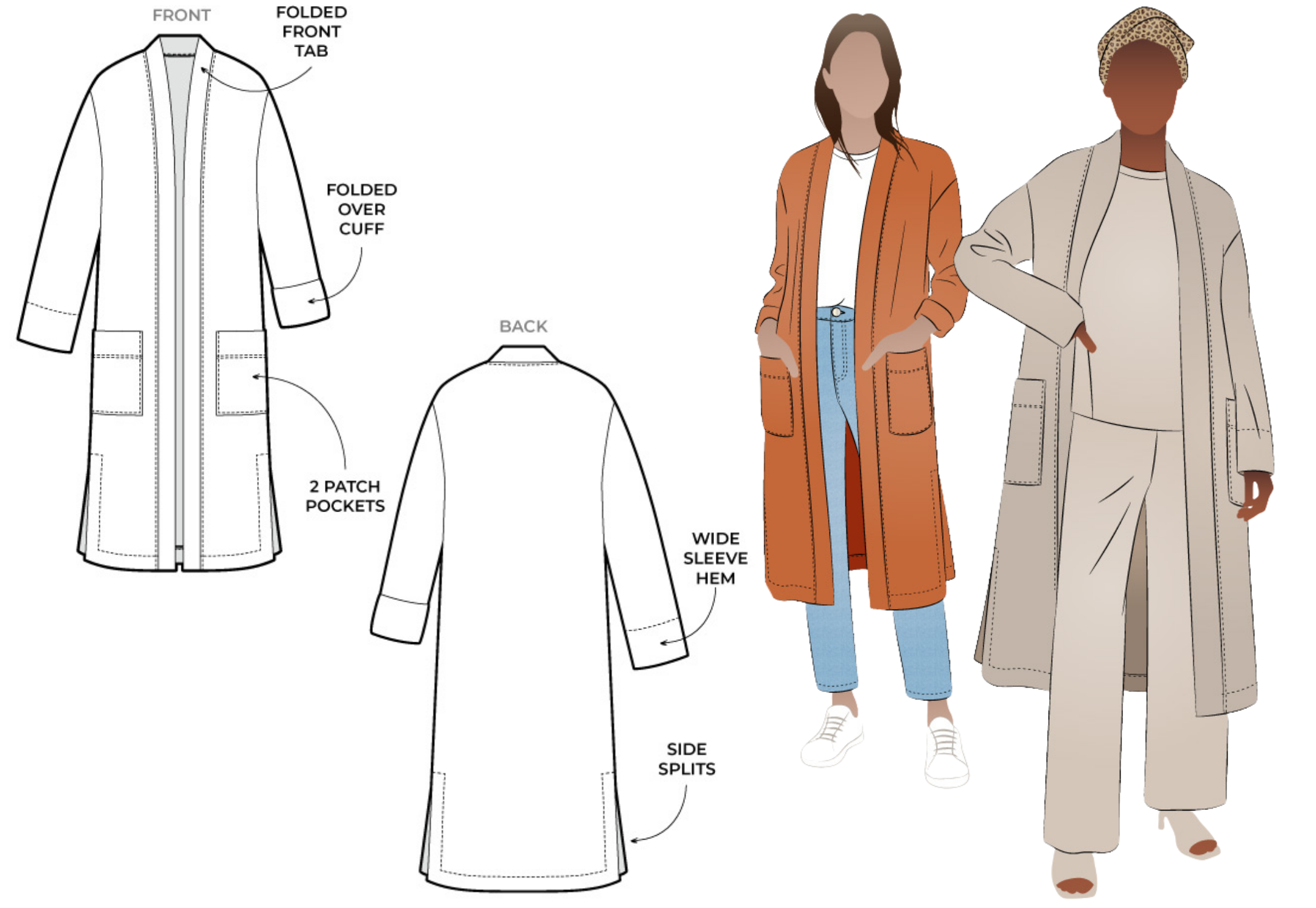 Sigrid Knit Coat Bonus Pattern
