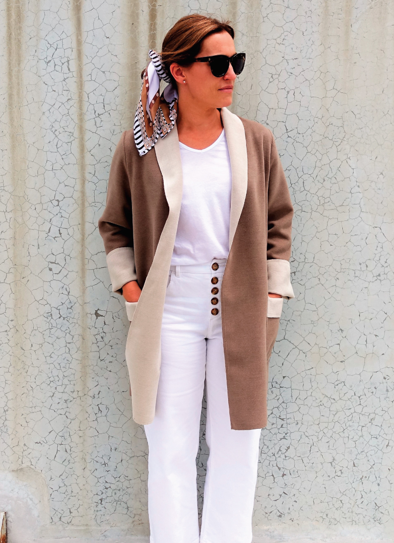 Loren Jacket in a double sided knit