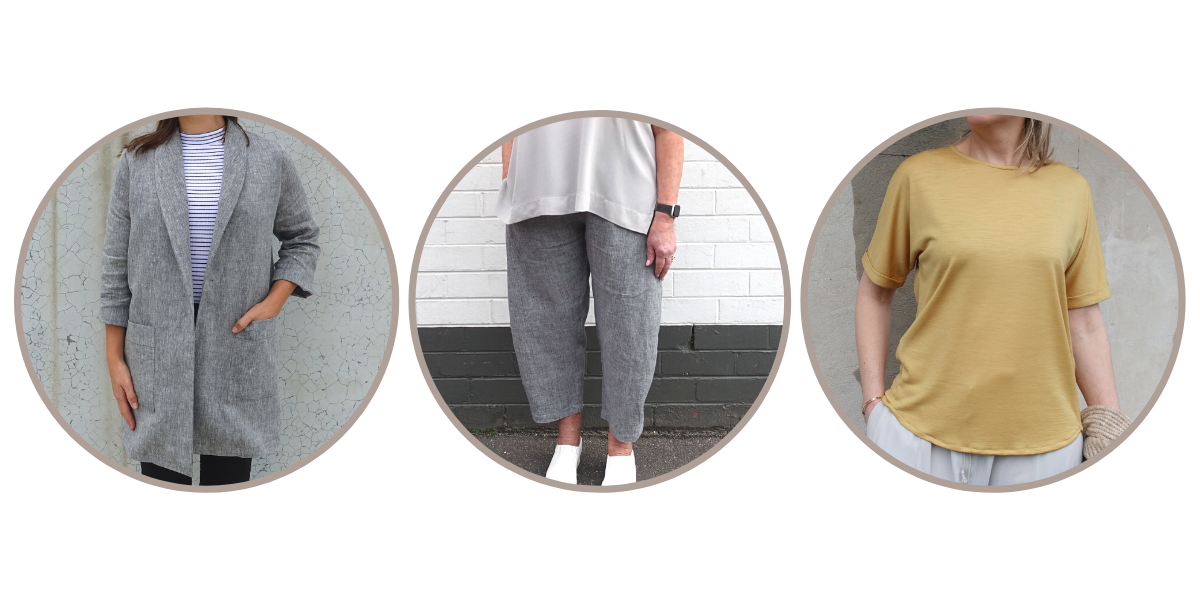 Loren Jacket, Bob Pant and Teagan Knit Top sample photos