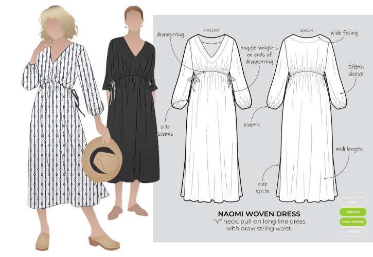Naomi Woven Dress out now! Pattern Sale 20% off all formats