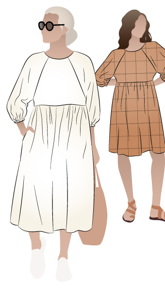 Hope Woven Dress by Style Arc - Versatile, easy fit dress with a 7/8th sleeve length