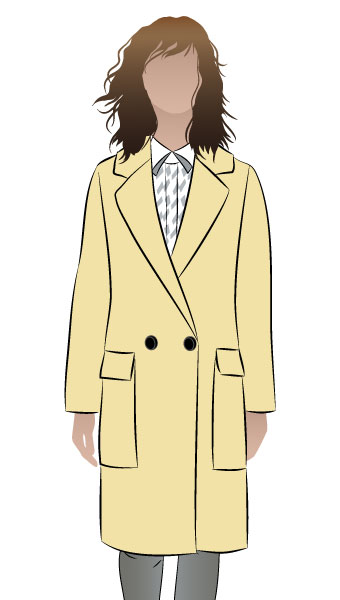 Ingrid Coat By Style Arc - Elegant fully lined double breasted coat