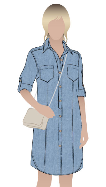 Italia Shirt Dress By Style Arc - This is an extension of your favourite denim shirt