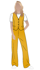 Joy Woven Vest and McKenzie Pant By Style Arc - Stylish woven vest and pant bundle.