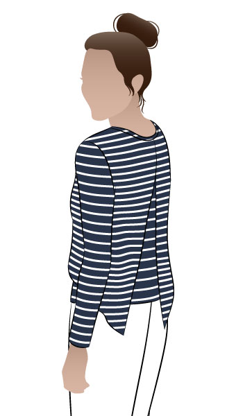 Kylie Knit Top By Style Arc - Knit top with an open back overlay