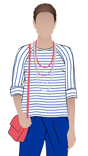Maddison Top By Style Arc - Versatile top featuring a slight trapeze shaped body and elbow length raglan sleeve