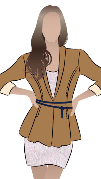 Marni Ponti Jacket By Style Arc - Peplum style knit jacket