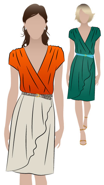 Mia Dress By Style Arc - Fantastic and versatile dress in soft woven or knit