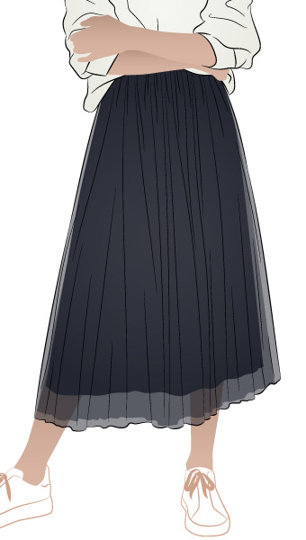 Miranda Skirt by Style Arc - Floaty gathered skirt with elastic waist