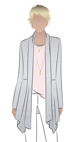 Nina Swing Cardi By Style Arc - Waterfall knit cardigan