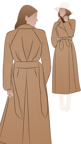 Ormond Designer Coat By Style Arc - Long length or shorter length fully lined wrap front coat with waist ties and raglan sleeves. Sewing Tutorial Click here for a step by step tutorial for theĀ Ormond Designer Coat
