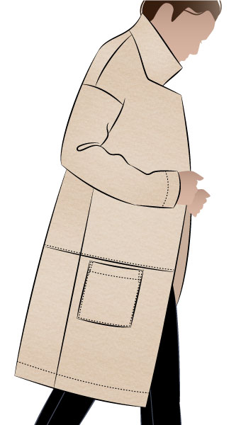 Parker Knit Coat By Style Arc - On trend long line casual knit coat with patch pockets