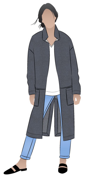 Parker Outfit By Style Arc - Gorgeous three pattern discounted bundle. Get the Parker Coat, Tunic and Pant together to make this fabulous outfit.